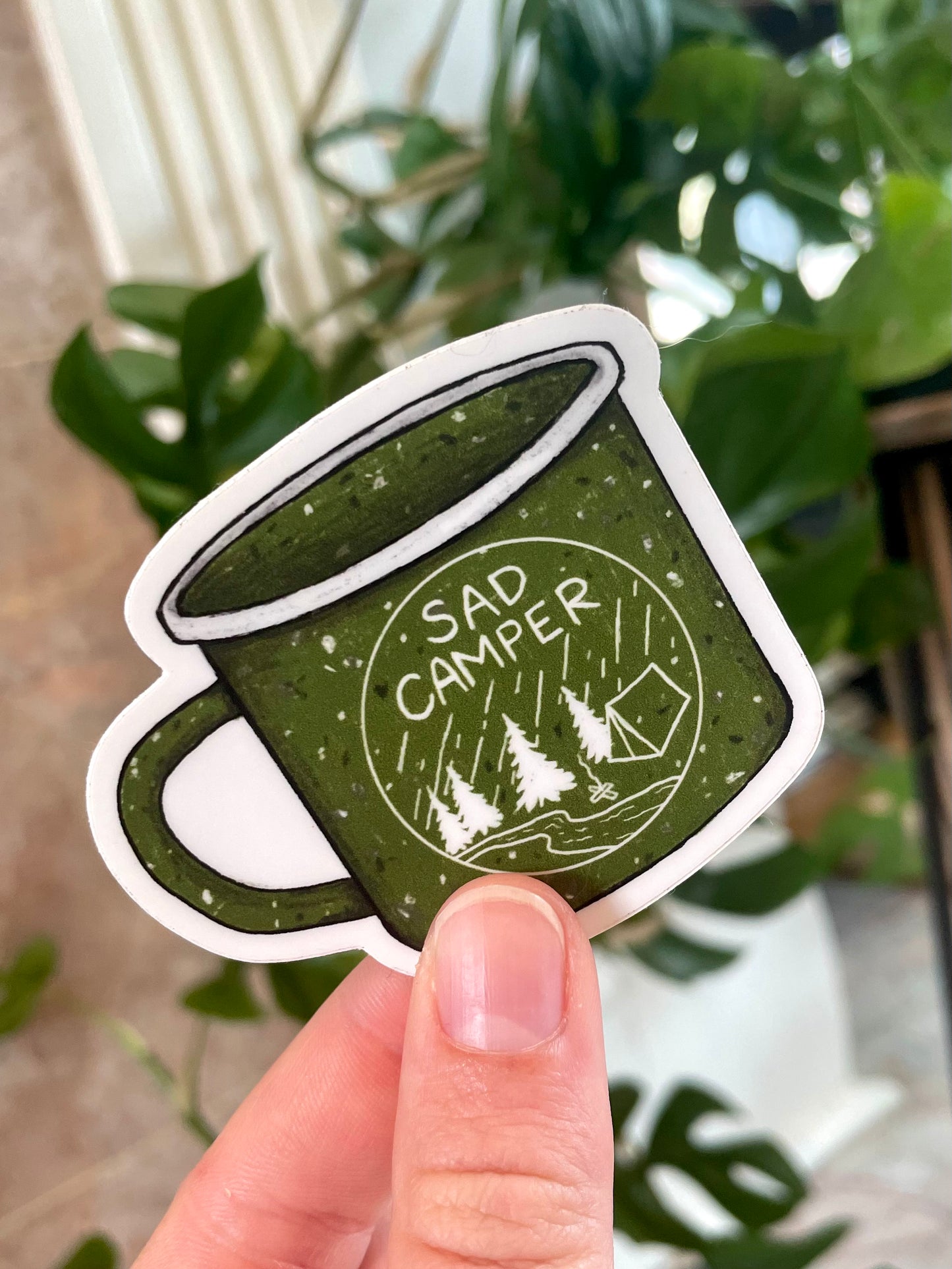 Sad Camper Sticker